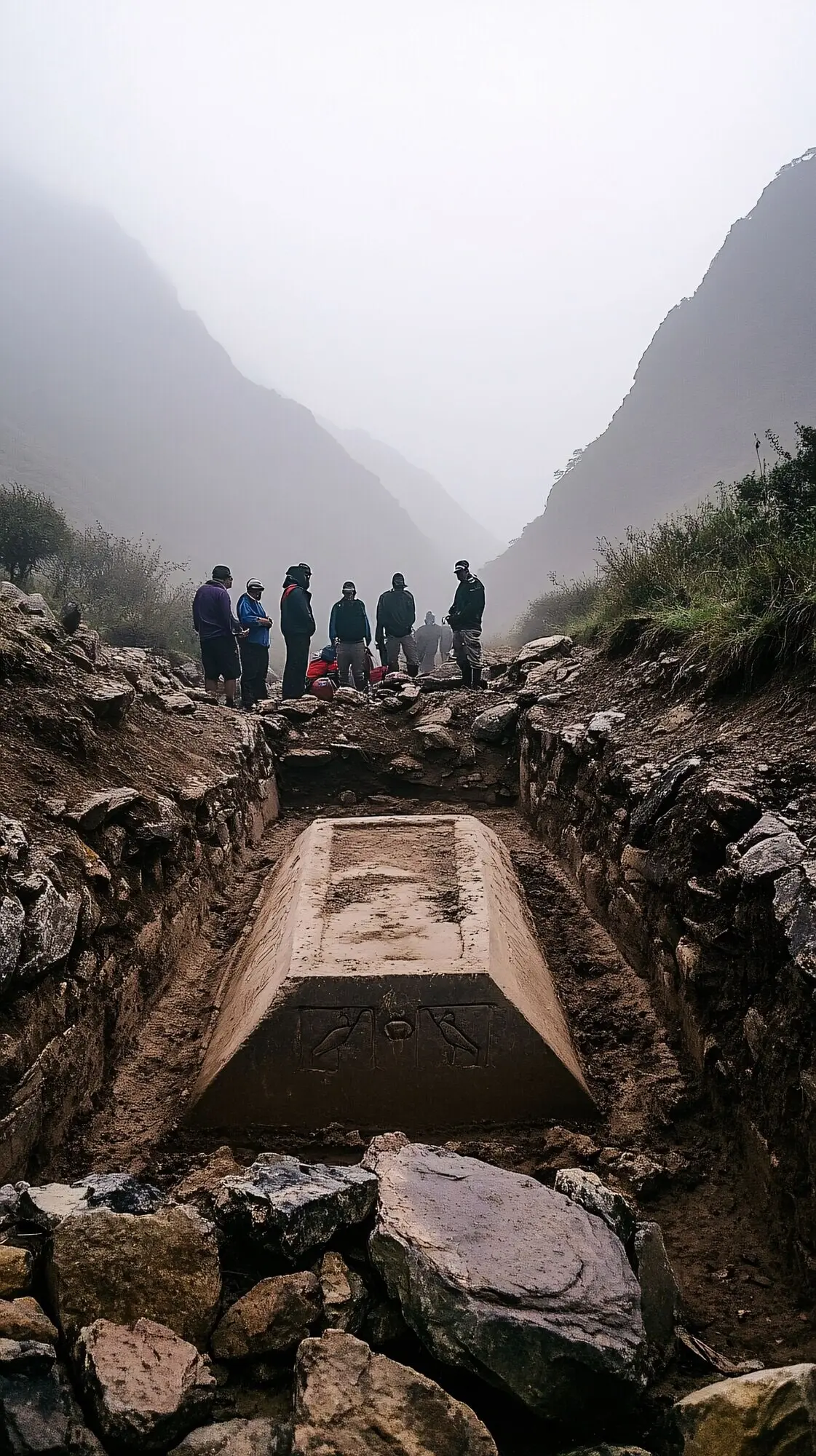 Archäologische Ausgrabungsstätte mit antiken Überresten und Entdeckungen